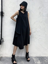 Women Solid Color Sleeveless Irregular Vest Dress